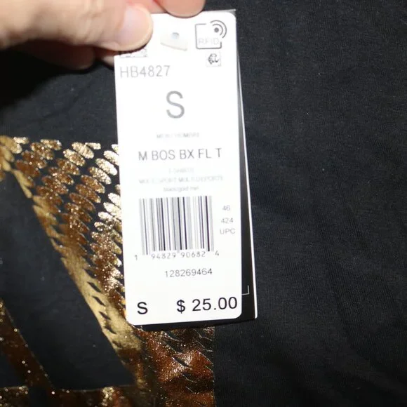 Adidas Men's Small Multisport Black & Gold T-shirt small NWT - Picture 6 of 6